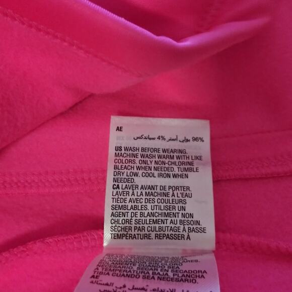 NWT Ideology Girl's Full Zip Jacket  With Matching Headband Molten Pink Small - Picture 10 of 10
